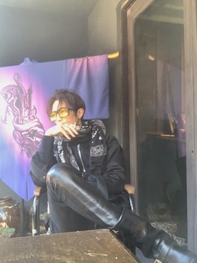 「着物」｜「アイテム（財布/小物）」を使った、Rosyさん（メンズ・176cm）の秋コーディネート