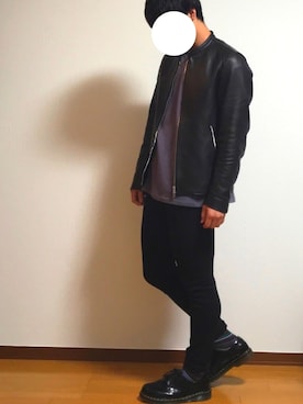 「リドム」｜「アイテム（スウェット）」を使った、yskさん（メンズ・172cm）の秋コーディネート