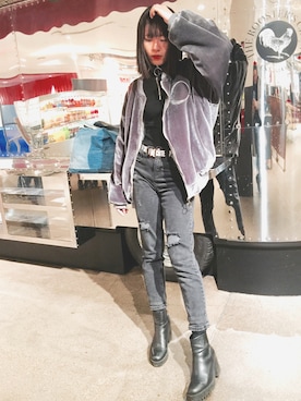 「BCBG（ビーシービージー）のアイテム」を使った、Arieoさん（レディース・168cm）の冬コーディネート