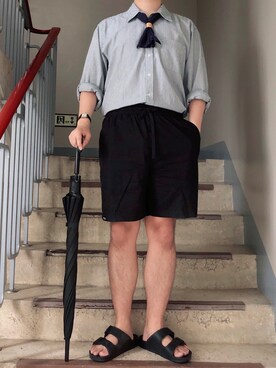 「menswear」｜「アイテム（アクセサリー）」を使った、프랭크さん（メンズ・168cm）の夏コーディネート