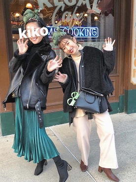 「CLANE（クラネ）のアイテム（モッズコート）」を使った、kaakoさん（レディース・151cm）の冬コーディネート