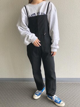 「fd style（エフディ スタイル）のアイテム（オールインワン・サロペット）」を使った、kaakoさん（レディース・151cm）の春コーディネート