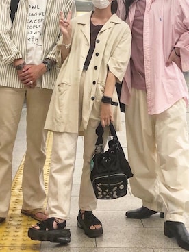 「TOGA PULLA（トーガ　プルラ）のアイテム」を使った、kaakoさん（レディース・151cm）の夏コーディネート