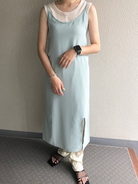 「OpenCLOSE（オープンクローズ）のアイテム（ワンピース/ドレス）」を使った、kaakoさん（レディース・151cm）の夏コーディネート