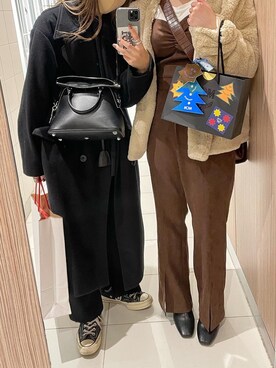「HOTPING（ホッピン）のアイテム（ジャケット/アウター）」を使った、kaakoさん（レディース・151cm）の冬コーディネート