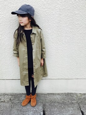 「AZUL by moussy（アズールバイマウジー）のアイテム（ワンピース/ドレス）」を使った、riii→a♡さん（キッズ・126cm）の冬コーディネート