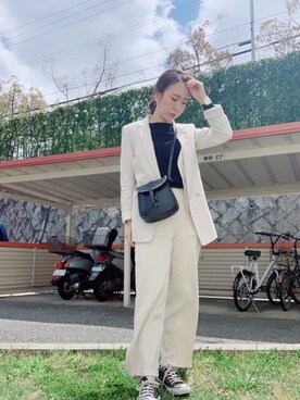 「アイテム（バングル/リストバンド）」を使った、BORIさん（レディース・155cm・20代）の春コーディネート