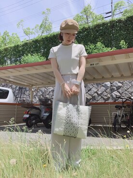「アイテム（バングル/リストバンド）」を使った、BORIさん（レディース・155cm・20代）の夏コーディネート