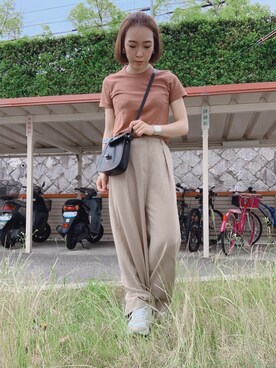 「アイテム（バングル/リストバンド）」を使った、BORIさん（レディース・155cm・20代）の夏コーディネート