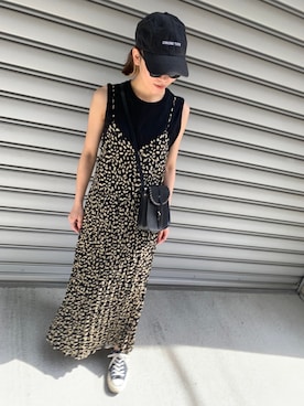 「CONVERSE TOKYO（コンバーストウキョウ）のアイテム（キャップ）」を使った、BORIさん（レディース・155cm）の春コーディネート