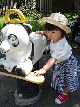 nanasaberさん（キッズ・70cm）の夏コーディネート