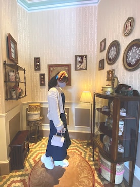 「ディズニーランド」｜「アイテム（サロペット/オーバーオール）」を使った、miku120612さん（レディース・153cm）の春コーディネート