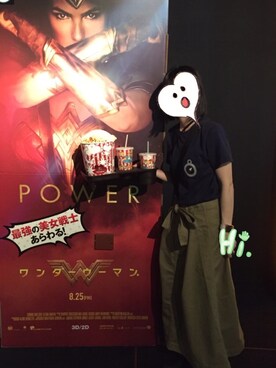 「BEAMS BOY（ビームスボーイ）のアイテム（Tシャツ/カットソー、ブルー系）」を使った、misatoさん（レディース・156cm）の夏コーディネート