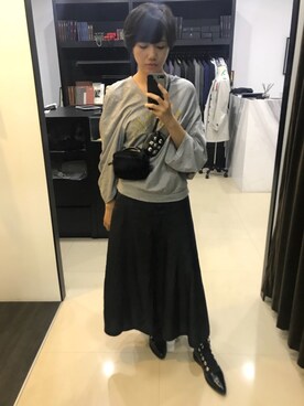 「TOGA PULLA（トーガ　プルラ）のアイテム（ボディバッグ/ウエストポーチ）」を使った、YIWENさん（レディース・165cm）の夏コーディネート