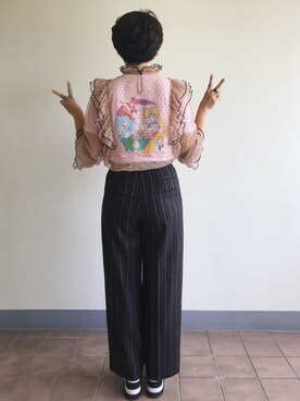 「CODY SANDERSON（コディサンダーソン）のアイテム」を使った、YIWENさん（レディース・165cm）の秋コーディネート
