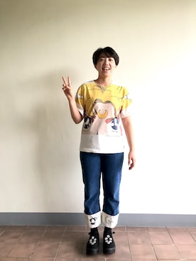 「CODY SANDERSON（コディサンダーソン）のアイテム」を使った、YIWENさん（レディース・165cm）の秋コーディネート