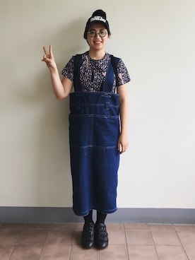 「STAFF ONLY（スタッフオンリー）のアイテム」を使った、YIWENさん（レディース・165cm）の春コーディネート