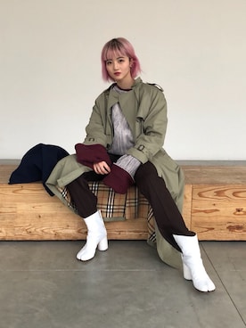 「MARTIN MARGIELA（マルタンマルジェラ）のアイテム」を使った、rio  shimizuさん（レディース・164cm）の春コーディネート