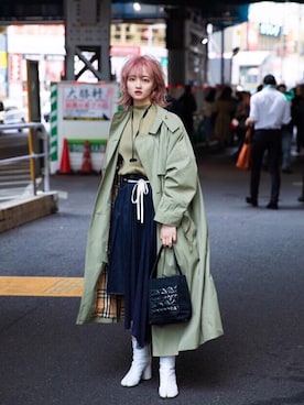 「MOSCHINO（モスキーノ）のアイテム」を使った、rio  shimizuさん（レディース・164cm）の春コーディネート