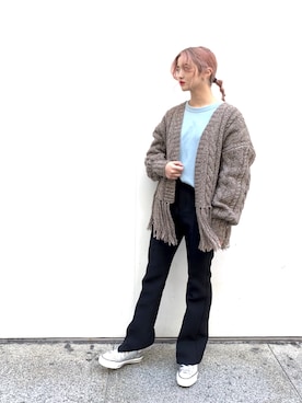 「Name.（ネーム）のアイテム（パンツ）」を使った、rio  shimizuさん（レディース・164cm）の冬コーディネート