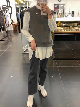 「MARTIN MARGIELA（マルタンマルジェラ）のアイテム」を使った、rio  shimizuさん（レディース・164cm）の春コーディネート