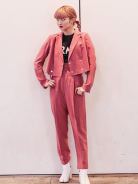 「JOINT WORKS（ジョイントワークス）のアイテム（ジャケット/アウター）」を使った、rio  shimizuさん（レディース・164cm）の春コーディネート