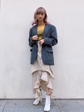 「MARTIN MARGIELA（マルタンマルジェラ）のアイテム」を使った、rio  shimizuさん（レディース・164cm）の春コーディネート