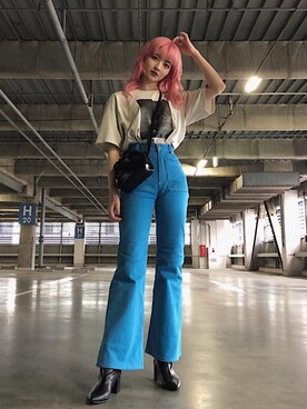 「SEE BY CHLOE（シーバイクロエ）のアイテム」を使った、rio  shimizuさん（レディース・164cm）の夏コーディネート