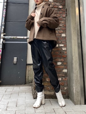 「JOINT WORKS（ジョイントワークス）のアイテム（ジャケット/アウター）」を使った、rio  shimizuさん（レディース・164cm）の冬コーディネート