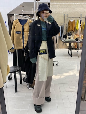 「JOINT WORKS（ジョイントワークス）のアイテム（ジャケット/アウター）」を使った、rio  shimizuさん（レディース・164cm）の冬コーディネート
