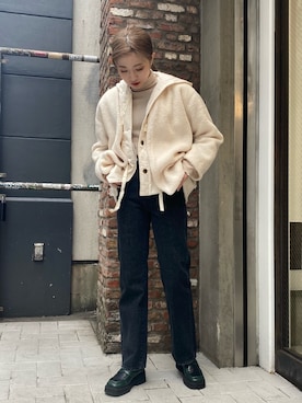 「JOINT WORKS（ジョイントワークス）のアイテム（ジャケット/アウター）」を使った、rio  shimizuさん（レディース・164cm）の冬コーディネート
