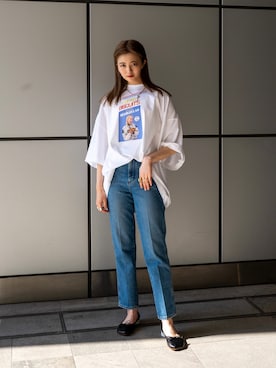 「アイテム（バレエシューズ）」を使った、rio  shimizuさん（レディース・164cm・20代）の春コーディネート