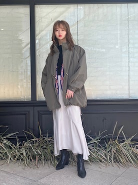 「くすみカラー」｜rio  shimizuさん（レディース・164cm）の春コーディネート