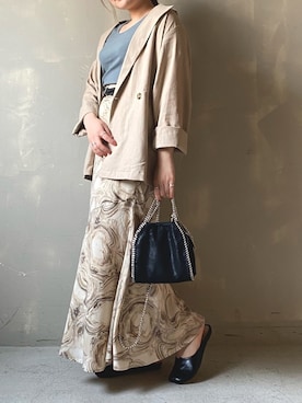 「SPINNS（スピンズ）のアイテム（テーラードジャケット）」を使った、てちさん（レディース・152cm）の春コーディネート