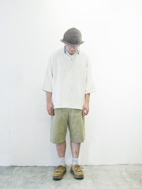 「TATAMIZE（タタミゼ）のアイテム」を使った、cinemataiwanさん（メンズ・173cm）の夏コーディネート