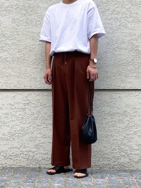 「417 EDIFICE（フォーワンセブンエディフィス）のアイテム（その他パンツ）」を使った、るか。さん（メンズ・172cm）の夏コーディネート