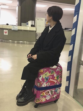 「韓国旅行」｜「アイテム（ジャケット/アウター）」を使った、記録さん（レディース・155cm）の春コーディネート