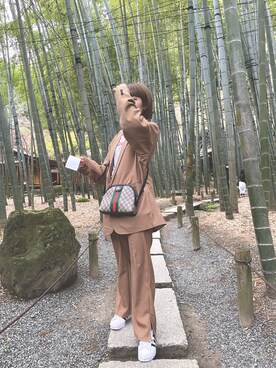 「JUNRED（ジュンレッド）のアイテム（ジャケット/アウター）」を使った、記録さん（レディース・155cm）の春コーディネート