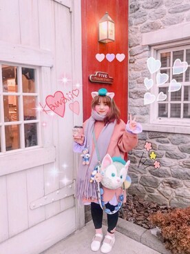 「katzeのアイテム（レッグウェア、ブラック系）」を使った、chiao洽歐さん（レディース・160cm）の秋コーディネート