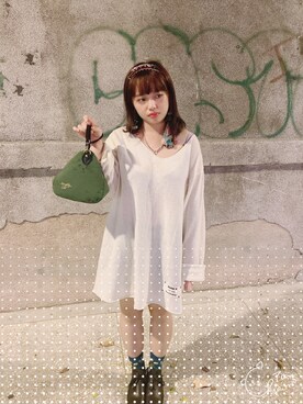 「anotherplanetのアイテム（パーカー、ベージュ系）」を使った、chiao洽歐さん（レディース・160cm）の秋コーディネート
