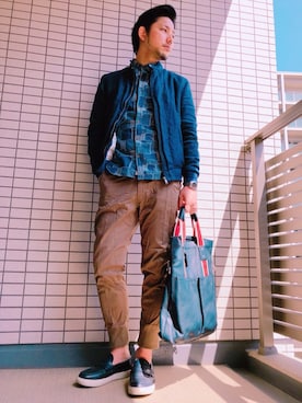 「アイテム（ブルゾン）」を使った、Taishi Moriyamaさん（メンズ・170cm・30代）の春コーディネート