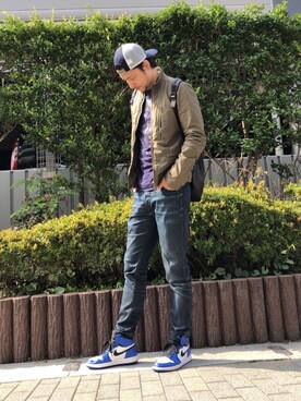 「theory（セオリー）のアイテム（ブルゾン）」を使った、Taishi Moriyamaさん（メンズ・170cm）の春コーディネート