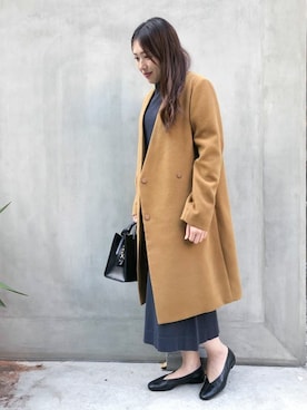 「HASHIBAMI（ハシバミ）のアイテム（バッグ）」を使った、nano・universe lady's　STAFFさん（レディース・158cm）の秋コーディネート