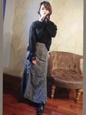 「BEAMS（ビームス）のアイテム（ピアス（両耳用））」を使った、＊myuu🐈‍⬛＊さん（レディース・148cm）の冬コーディネート