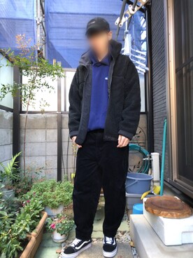 「KaneZ（ケインズ）のアイテム（キャップ）」を使った、YAMAさん（メンズ・180cm）の冬コーディネート