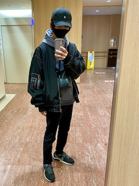 「PUNYUS（プニュズ）のアイテム（ジャケット/アウター）」を使った、hiraさん（メンズ・167cm）の冬コーディネート