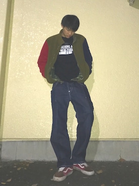 「A BATHING APE（アベイシングエイプ）のアイテム（その他アウター）」を使った、Rentaroさん（メンズ・180cm）の冬コーディネート