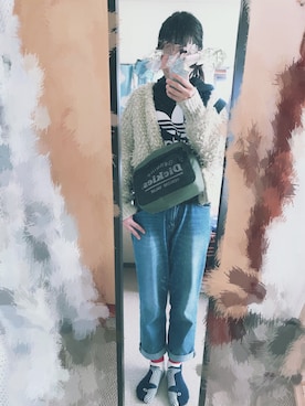 「e.r.g*（イーアールジー）のアイテム（パンツ）」を使った、@みゃ~さん（レディース・162cm）の冬コーディネート