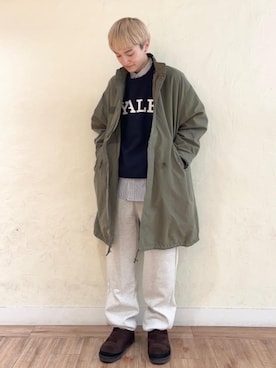 「coen（コーエン）のアイテム（モッズコート）」を使った、yuto0119ykさん（メンズ・175cm）の冬コーディネート