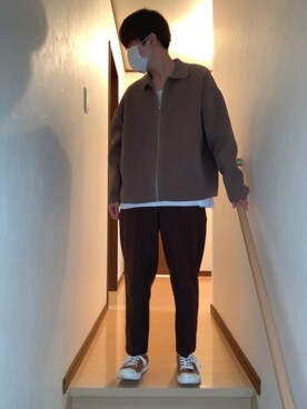 無印良品 ムジルシリョウヒン のスニーカー ベージュ系 を使ったメンズ人気ファッションコーディネート Wear